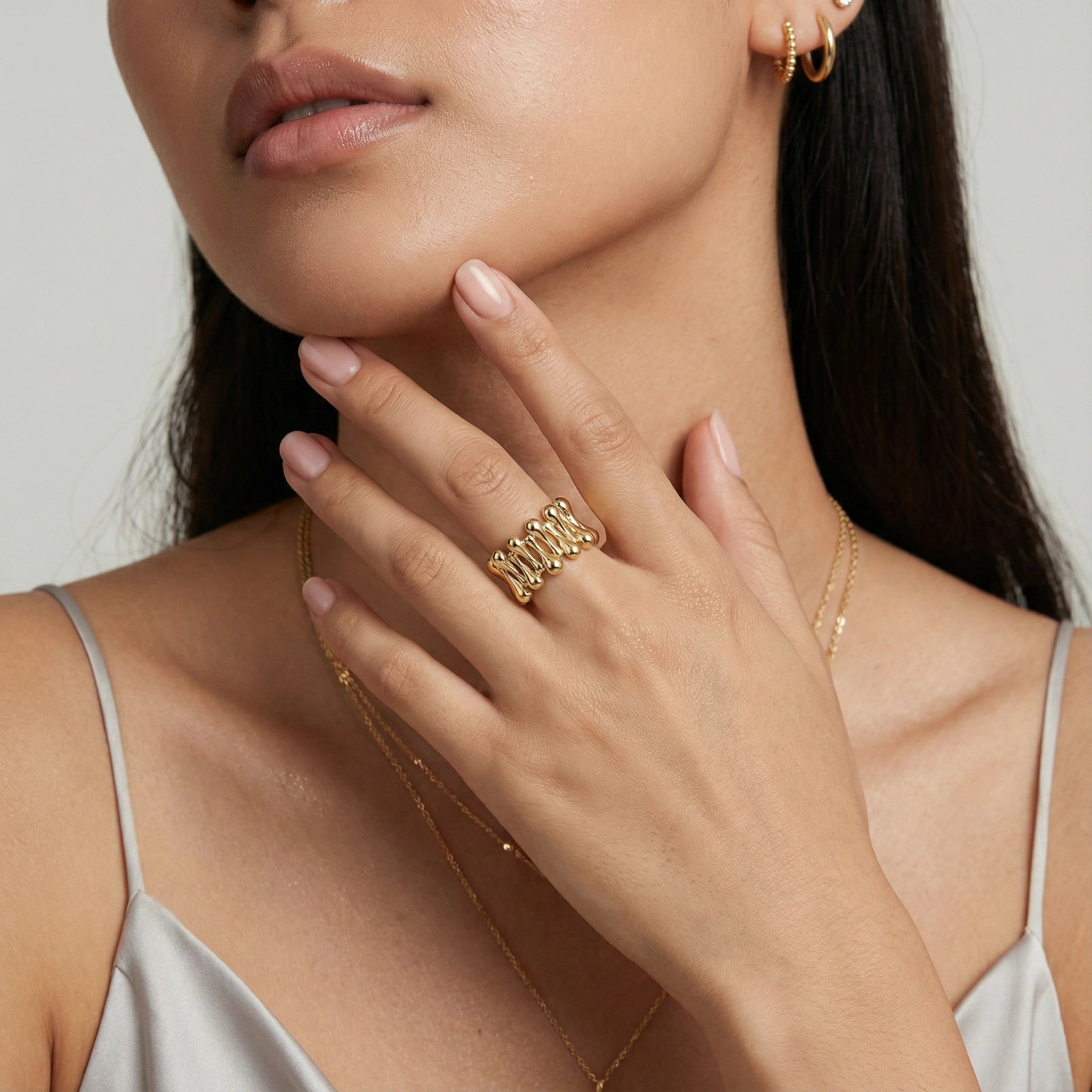 Golden Rope Sculpture Ring by AlbaLuxe