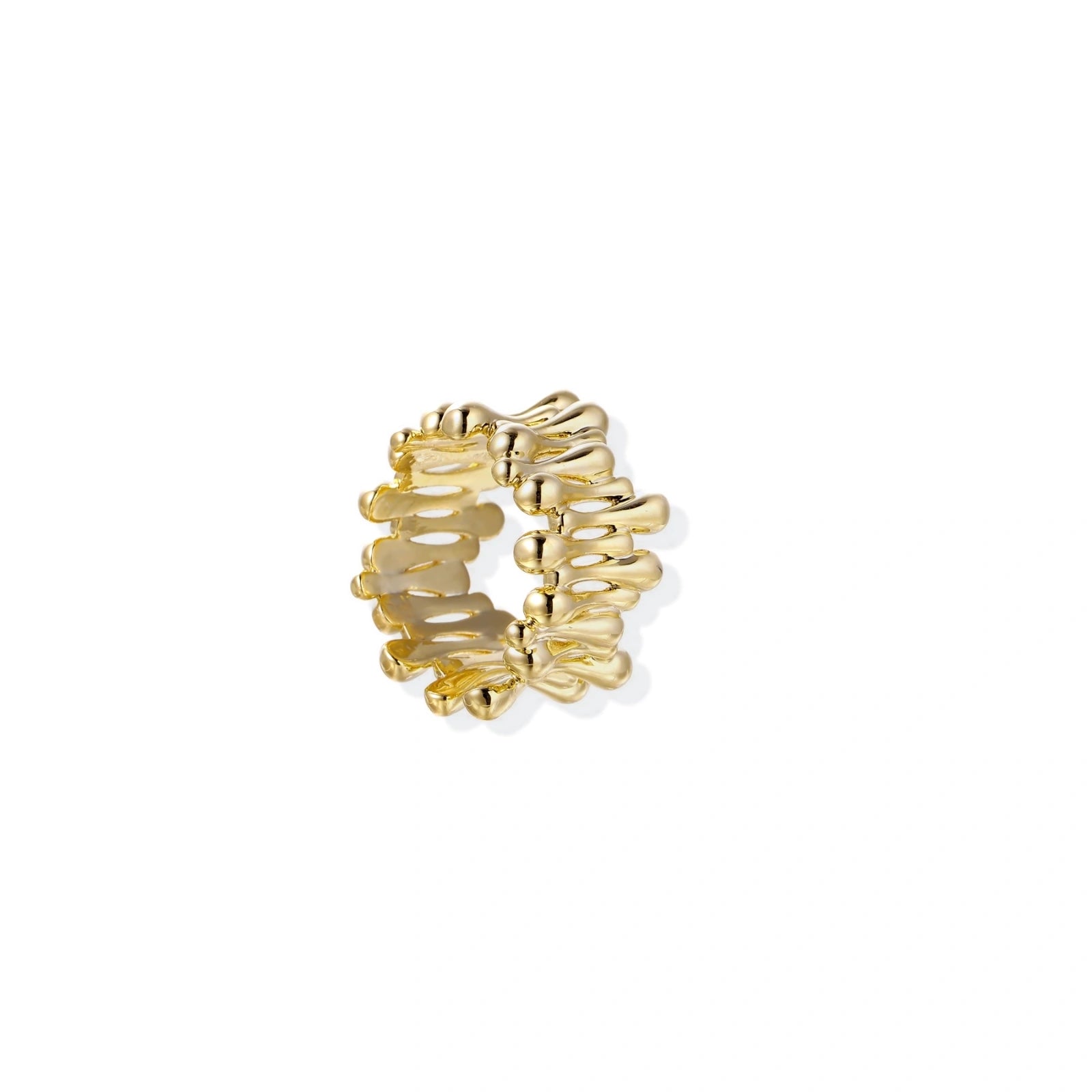 Golden Rope Sculpture Ring by AlbaLuxe