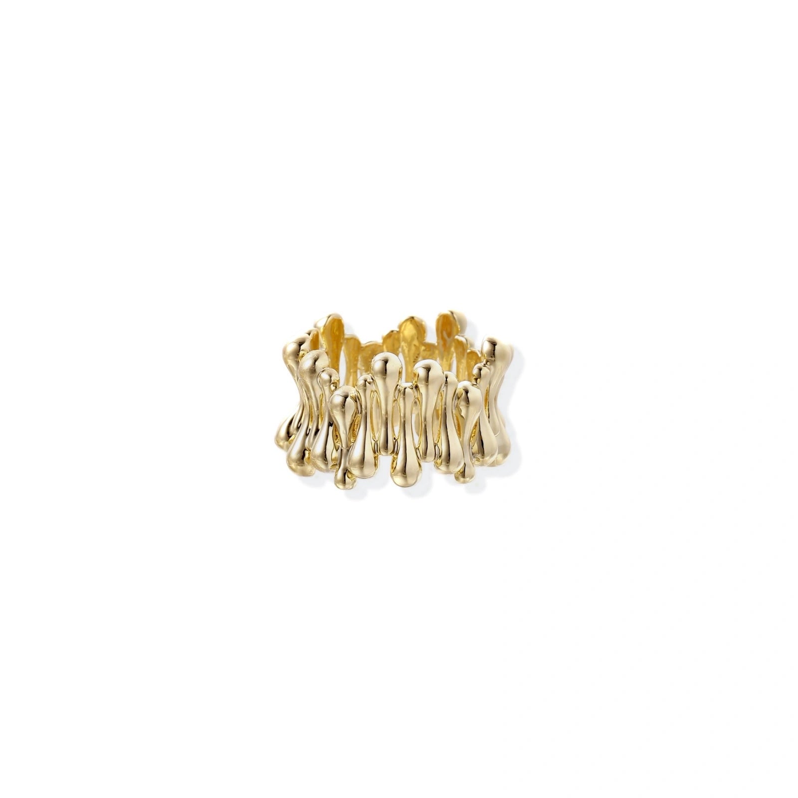 Golden Rope Sculpture Ring by AlbaLuxe