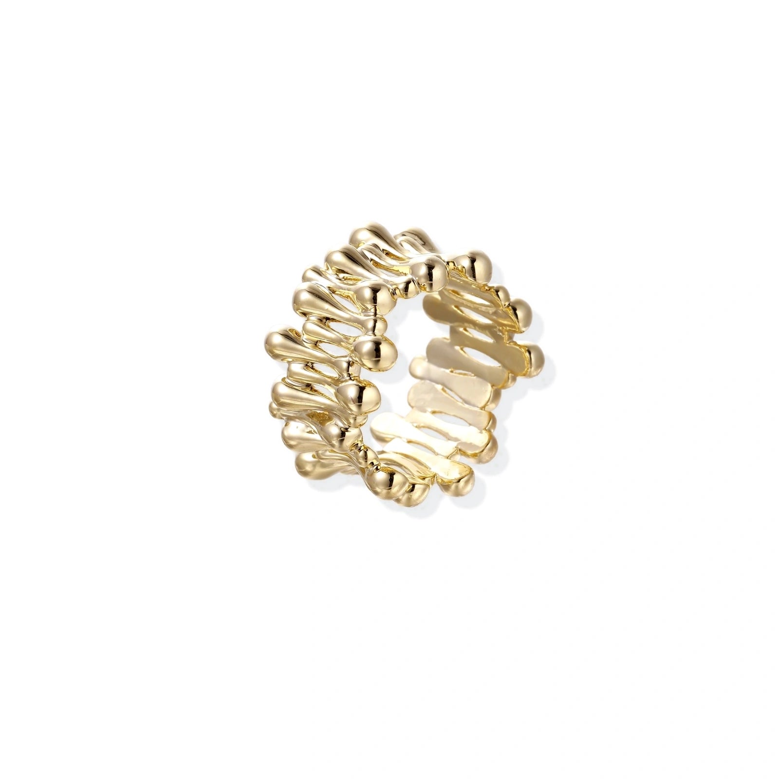 Golden Rope Sculpture Ring by AlbaLuxe
