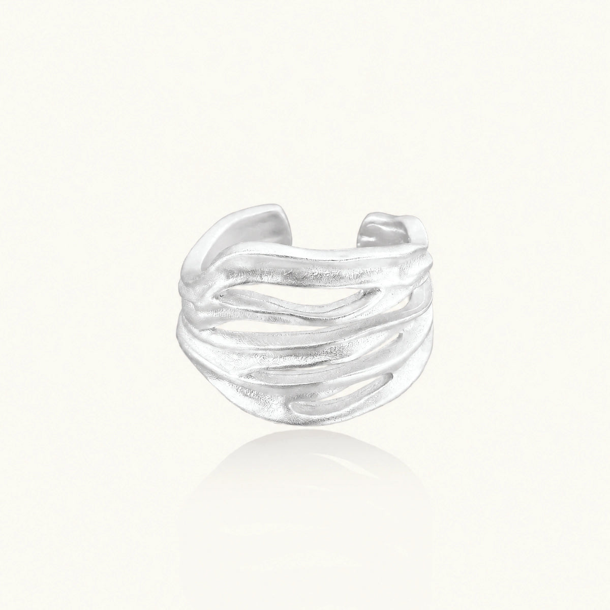 Ridge Wave Ring by AlbaLuxe AlbaLuxe