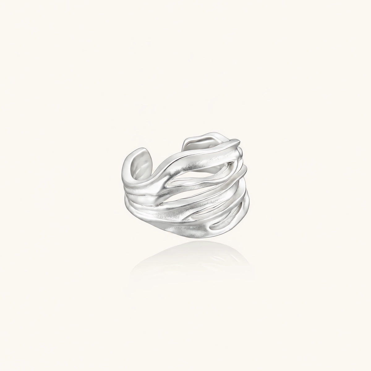 Ridge Wave Ring by AlbaLuxe AlbaLuxe