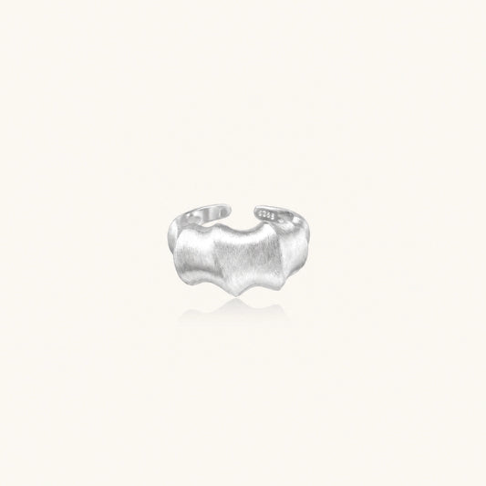 Liquid Silver Statement Ring by AlbaLuxe AlbaLuxe