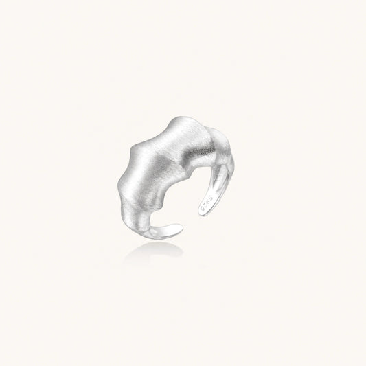 Liquid Silver Statement Ring by AlbaLuxe AlbaLuxe