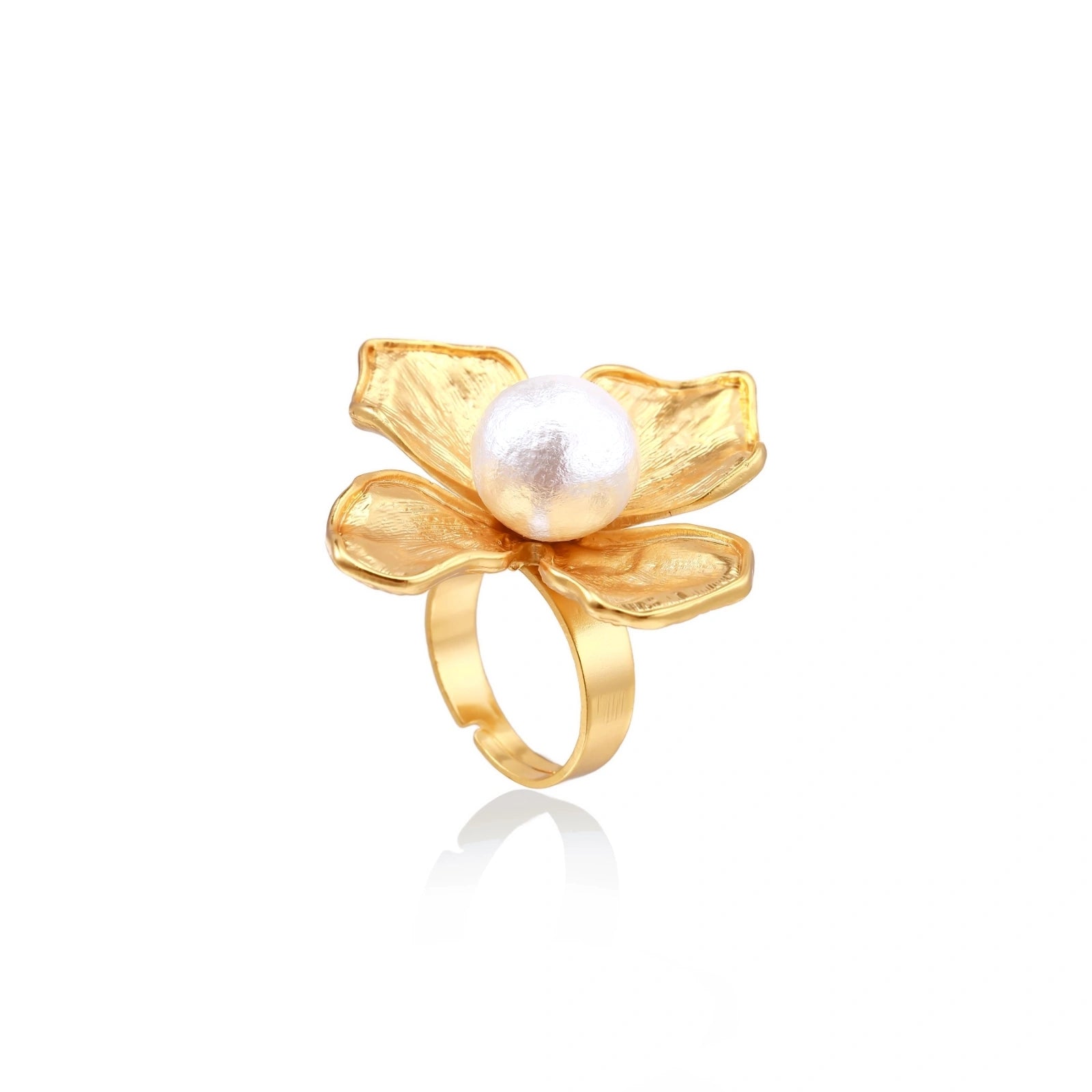 Blooming Pearl Statement Ring by AlbaLuxe