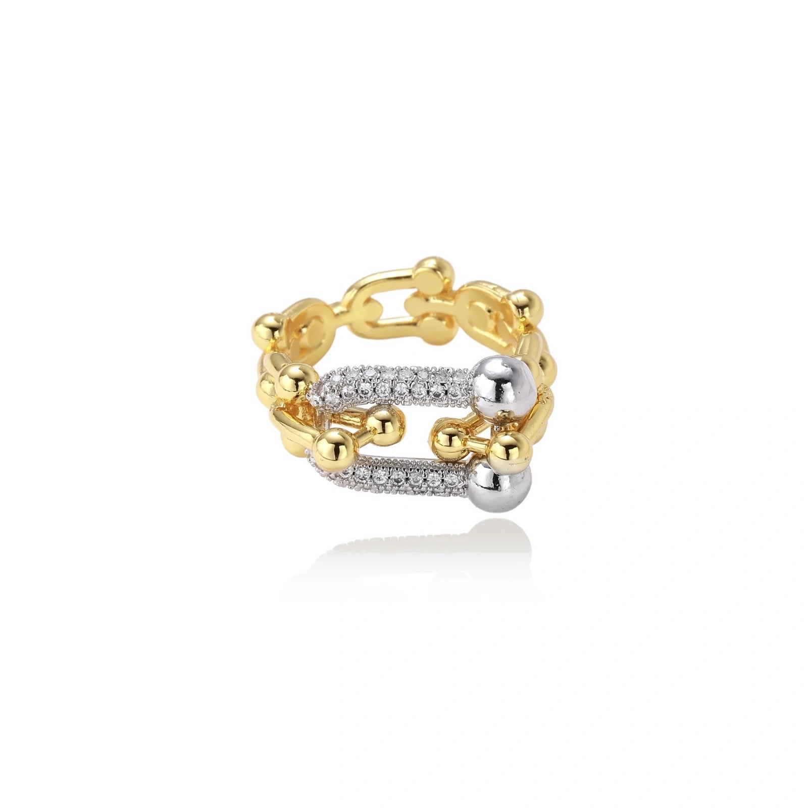 Chain Link Power Ring by AlbaLuxe