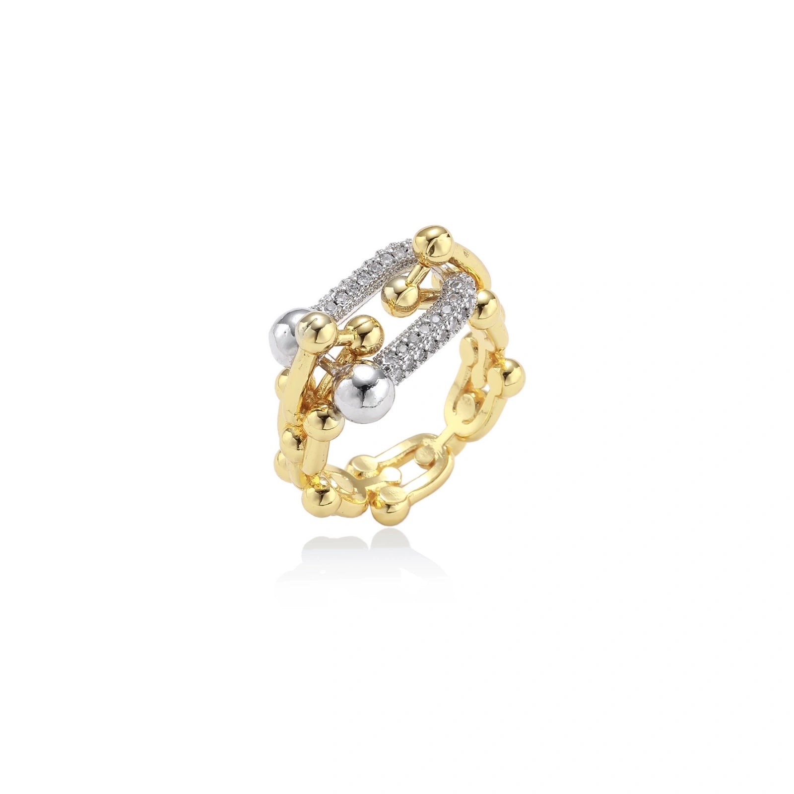 Chain Link Power Ring by AlbaLuxe