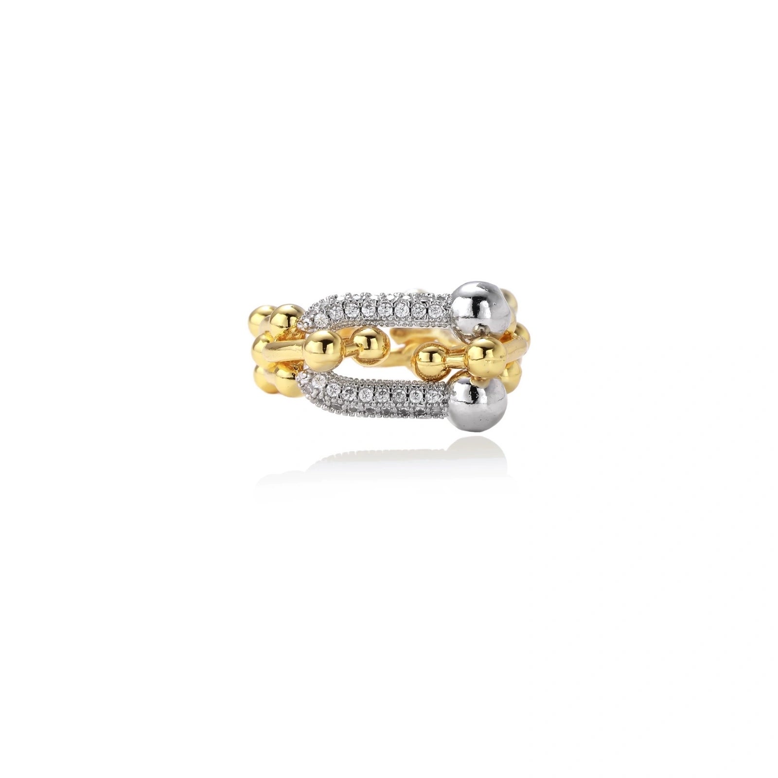 Chain Link Power Ring by AlbaLuxe