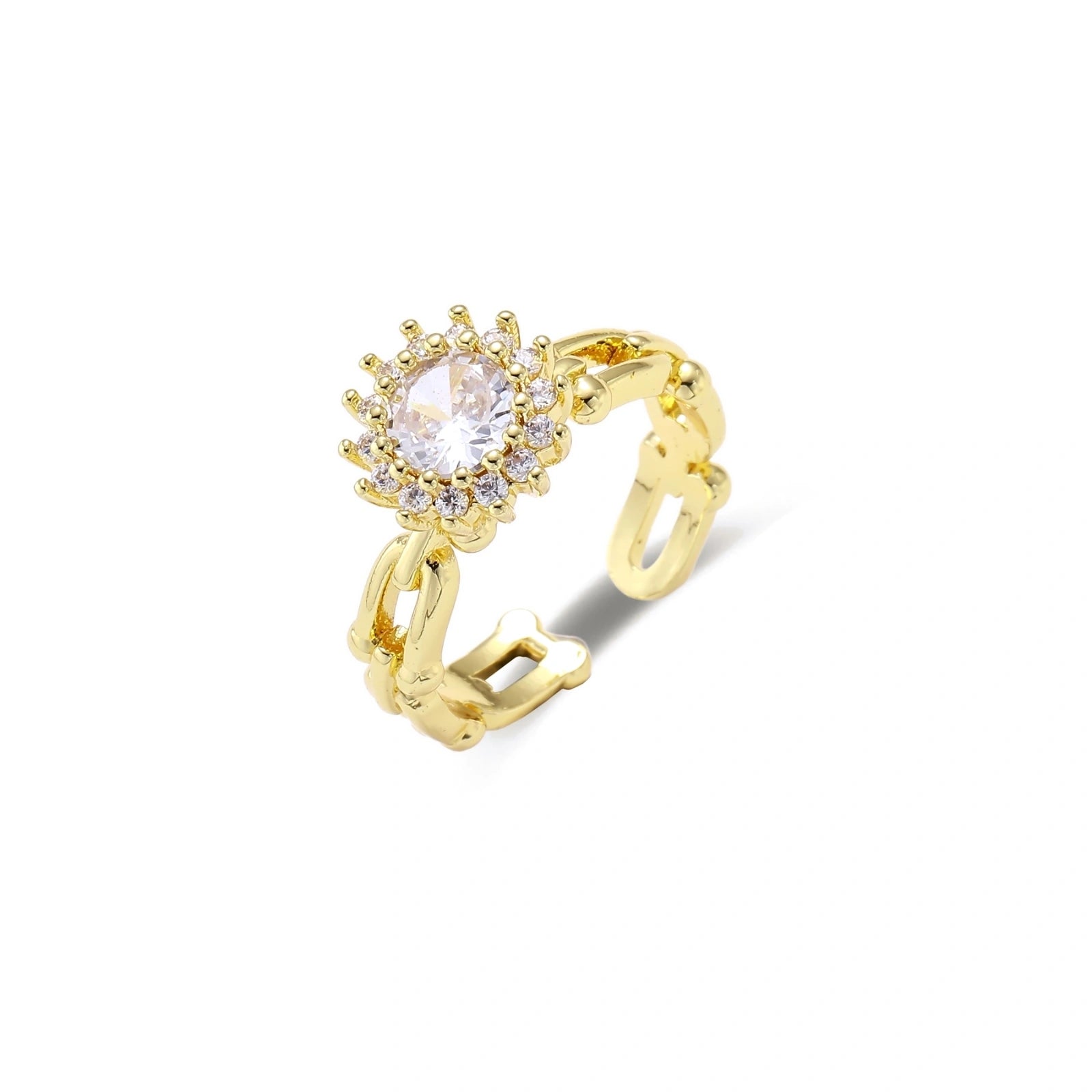 Golden Hour Chain Ring Set by AlbaLuxe