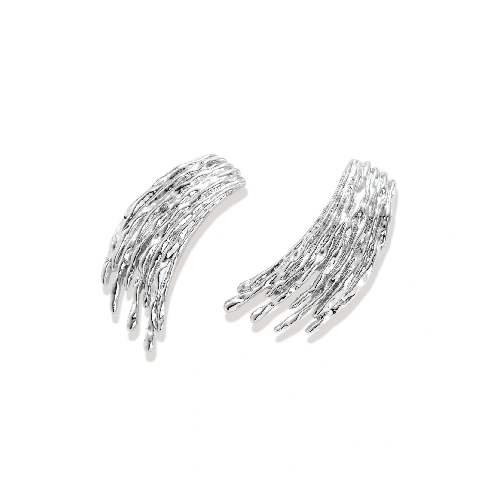 Liquid Metal Fringe Earrings by AlbaLuxe