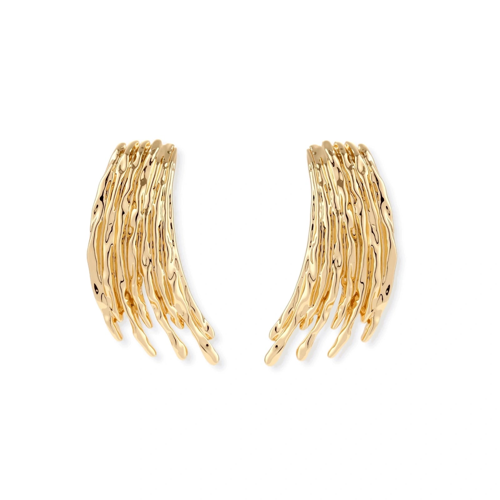 Liquid Metal Fringe Earrings by AlbaLuxe