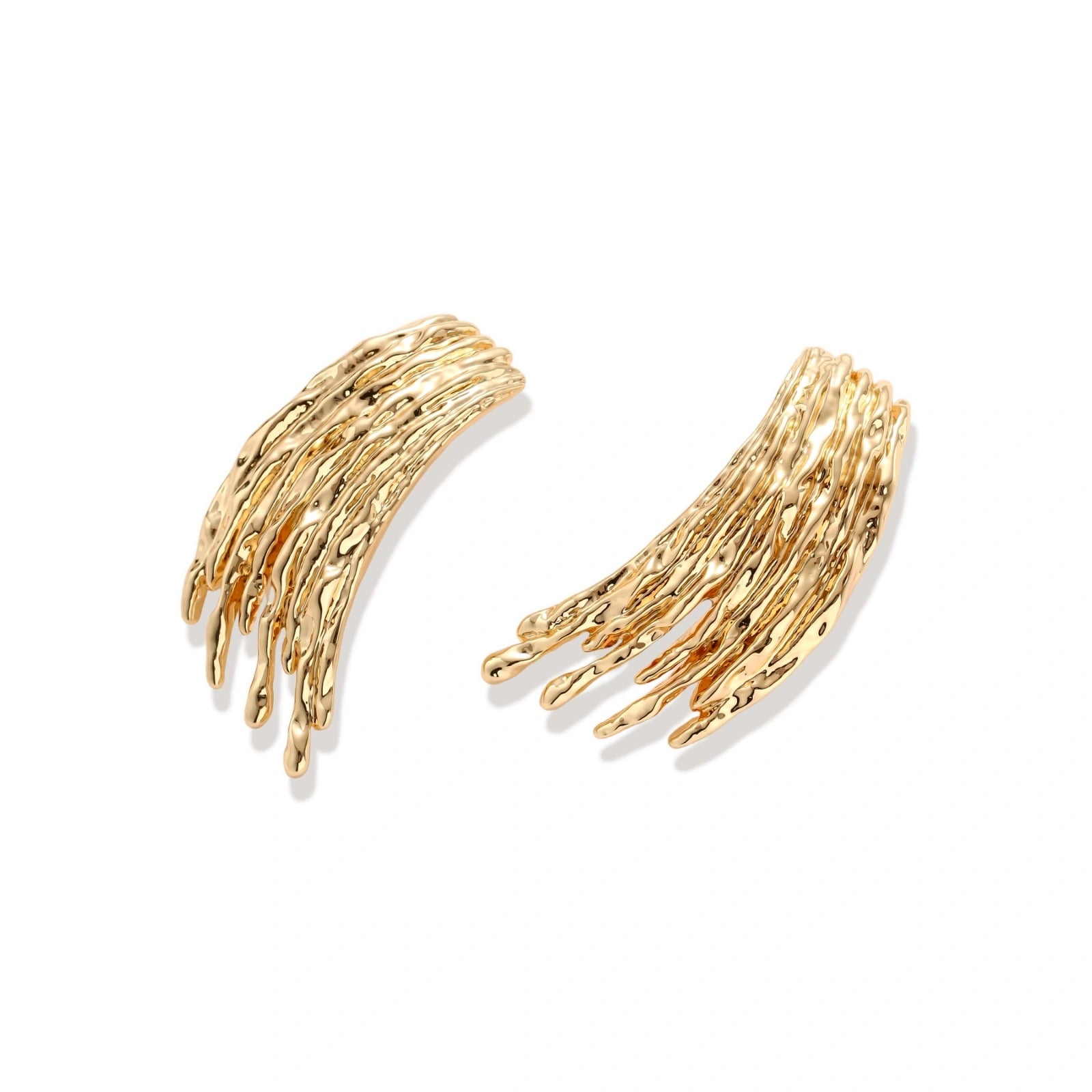 Liquid Metal Fringe Earrings by AlbaLuxe