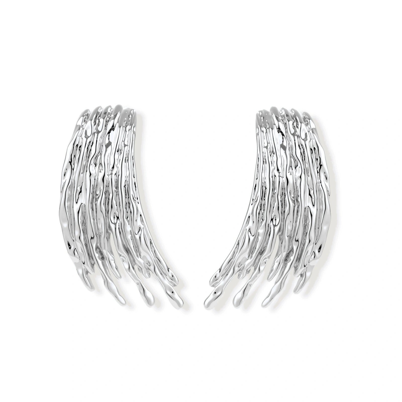 Liquid Metal Fringe Earrings by AlbaLuxe