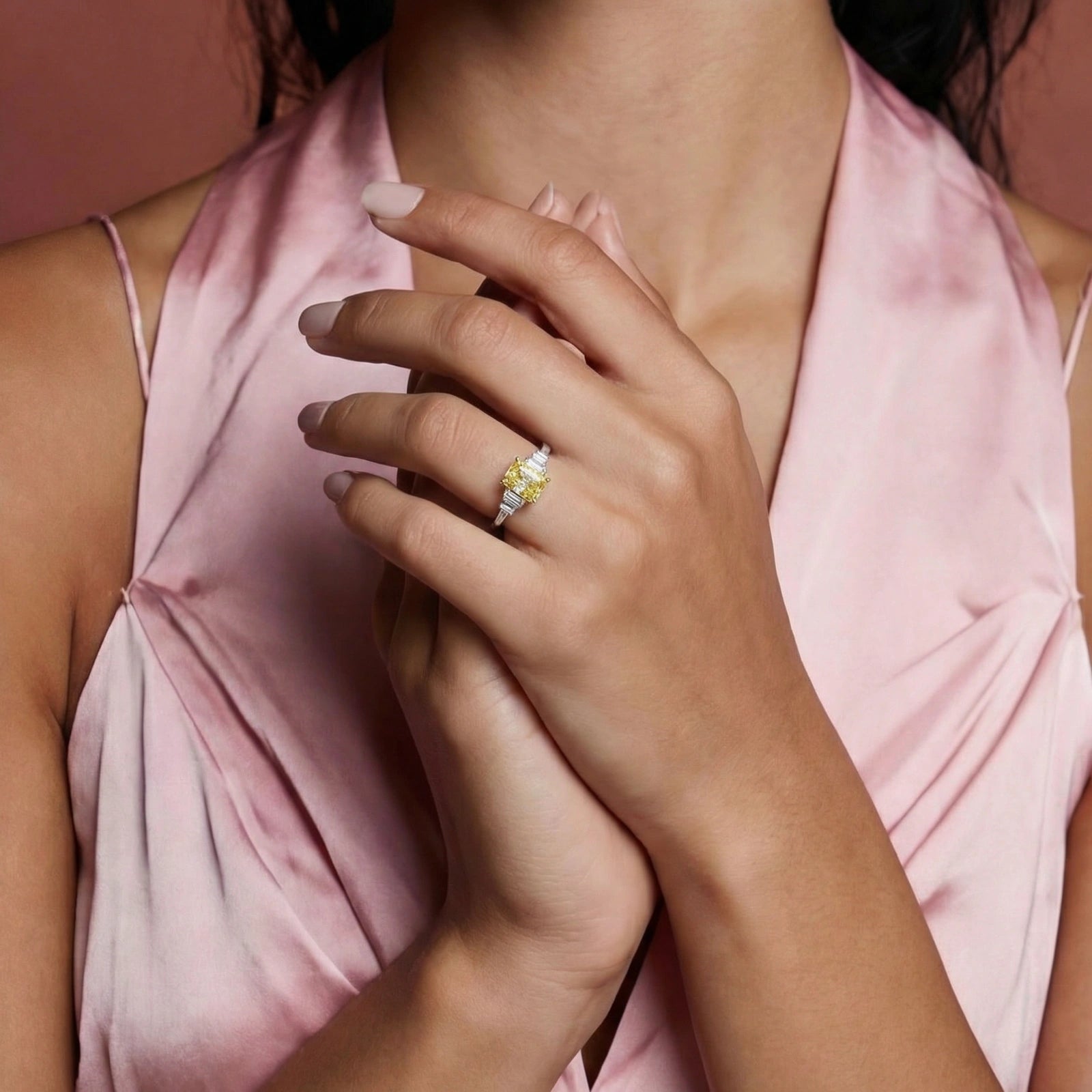 Sunset Sovereign Moissanite Ring by AlbaLuxe AlbaLuxe