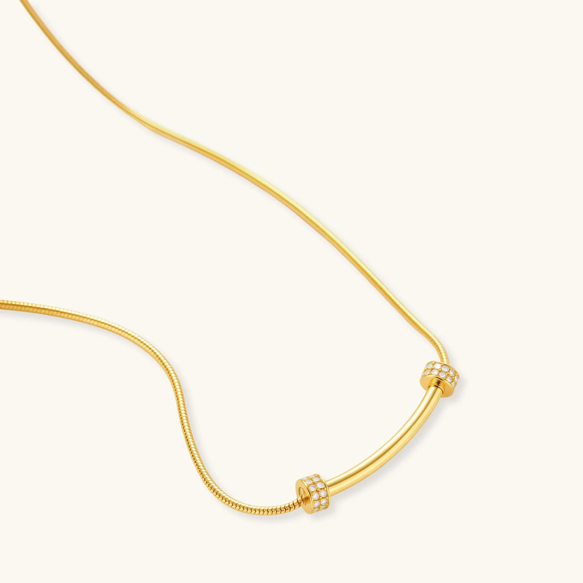 Curved Spark Bar Necklace by AlbaLuxe AlbaLuxe