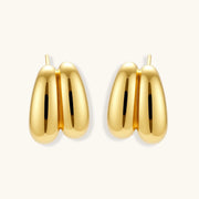 Liquid Gold Sculptural Hoops by AlbaLuxe AlbaLuxe