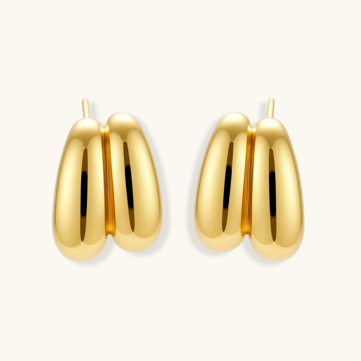 Liquid Gold Sculptural Hoops by AlbaLuxe AlbaLuxe