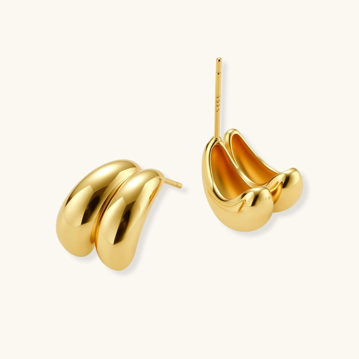 Liquid Gold Sculptural Hoops by AlbaLuxe AlbaLuxe