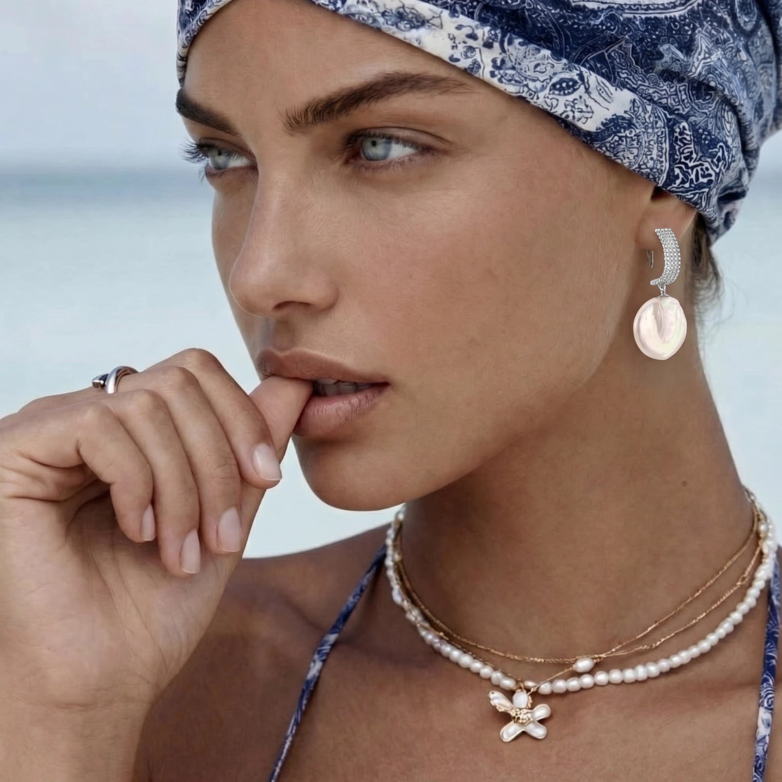 Baroque Pearl Drop Earrings by AlbaLuxe
