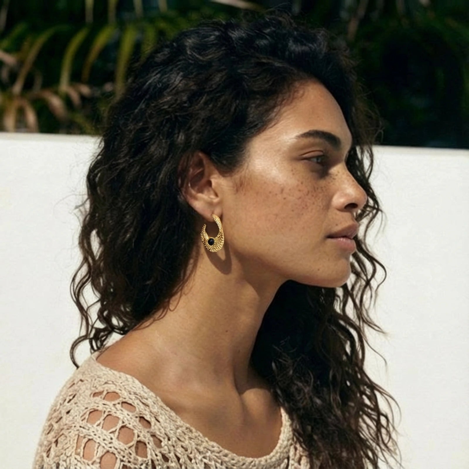 Sculptural Mesh Earrings by AlbaLuxe