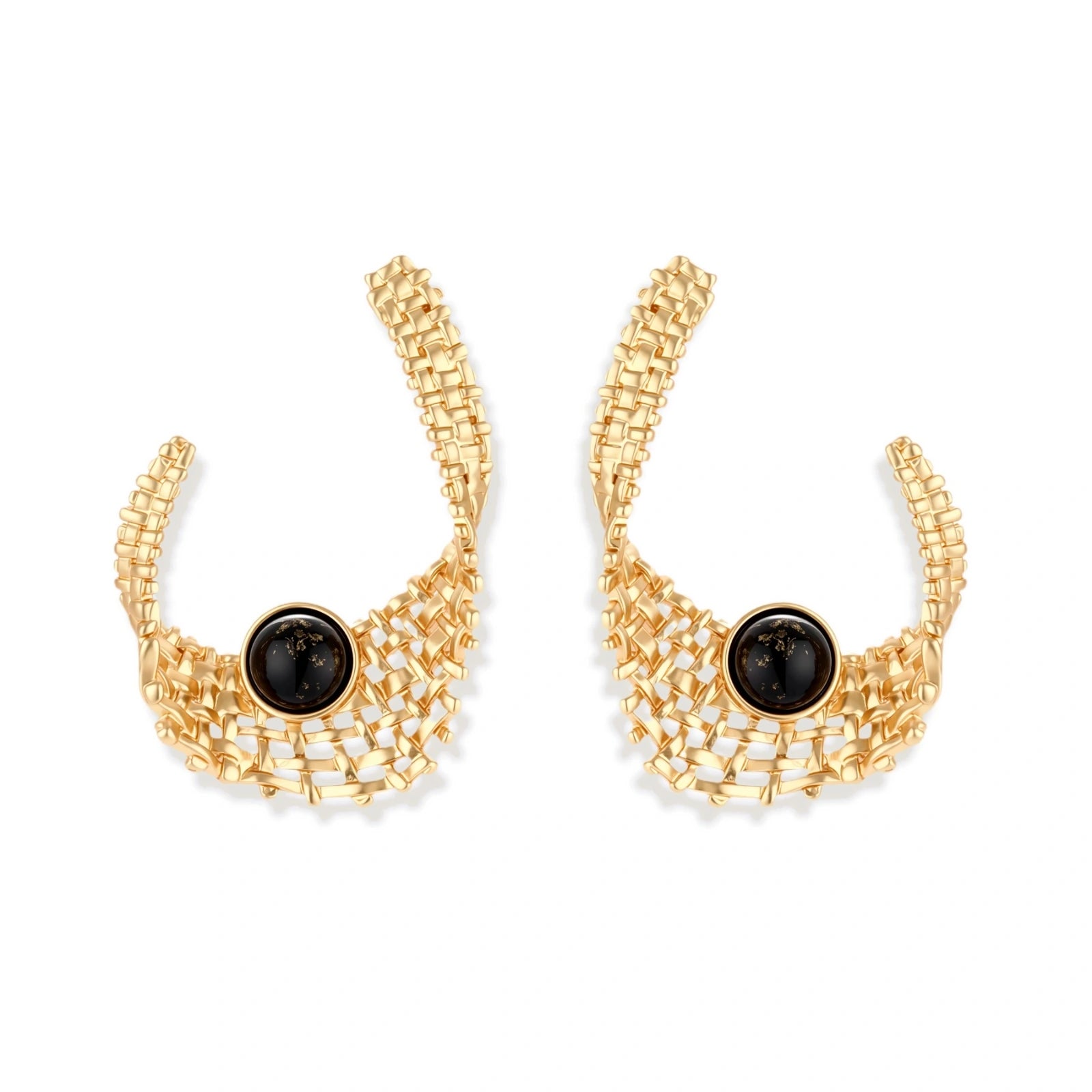 Sculptural Mesh Earrings by AlbaLuxe