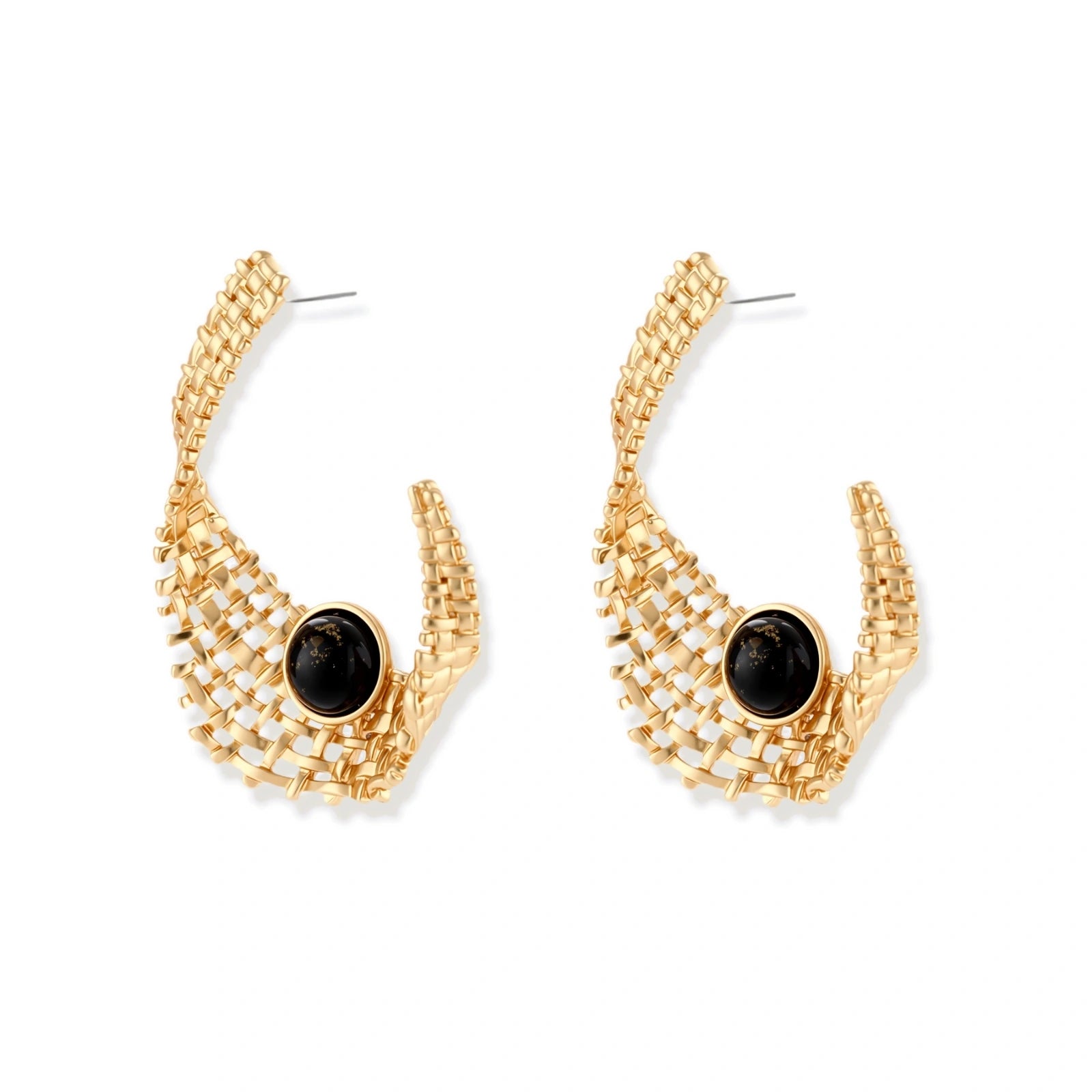Sculptural Mesh Earrings by AlbaLuxe