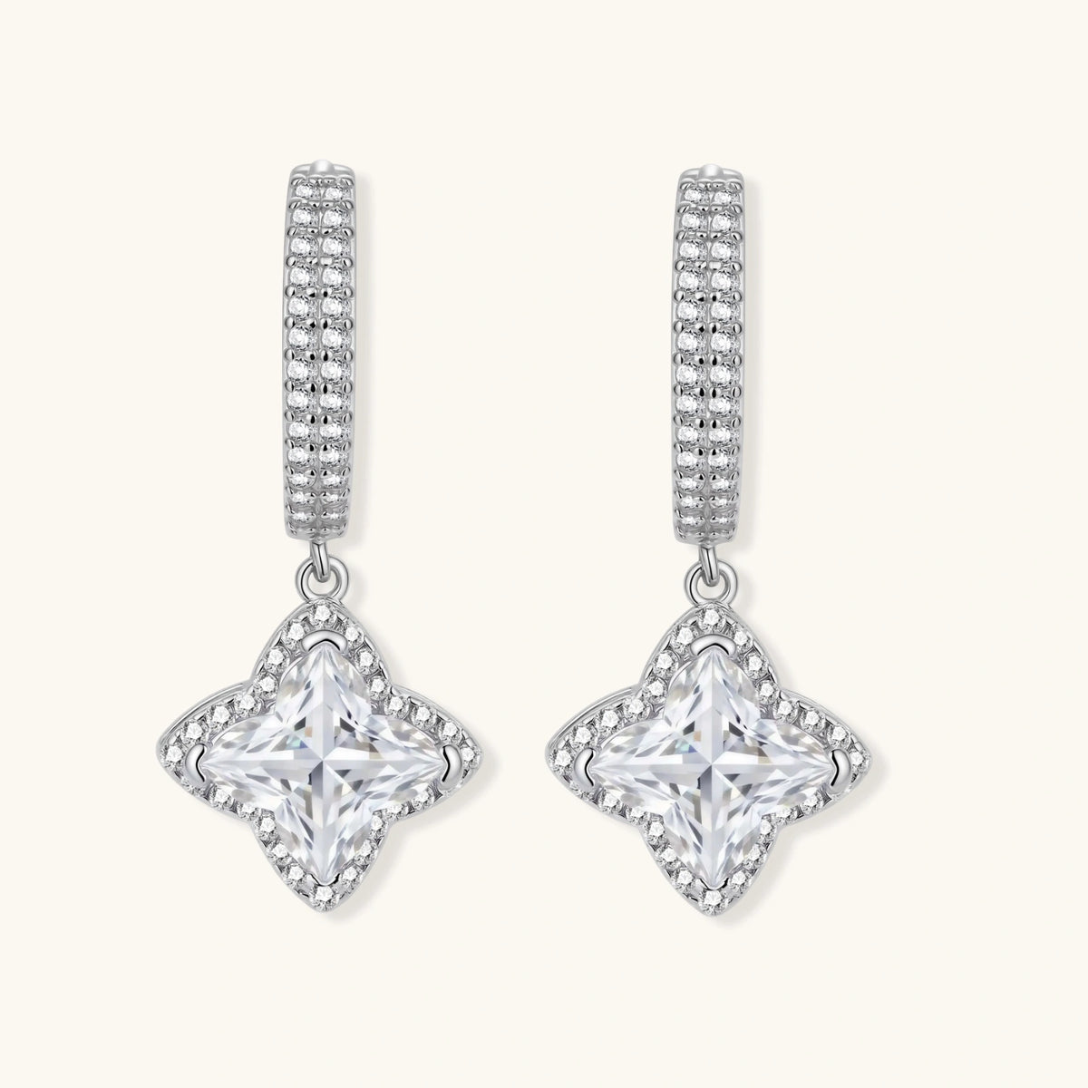 Diamond Dangle Huggies by AlbaLuxe AlbaLuxe