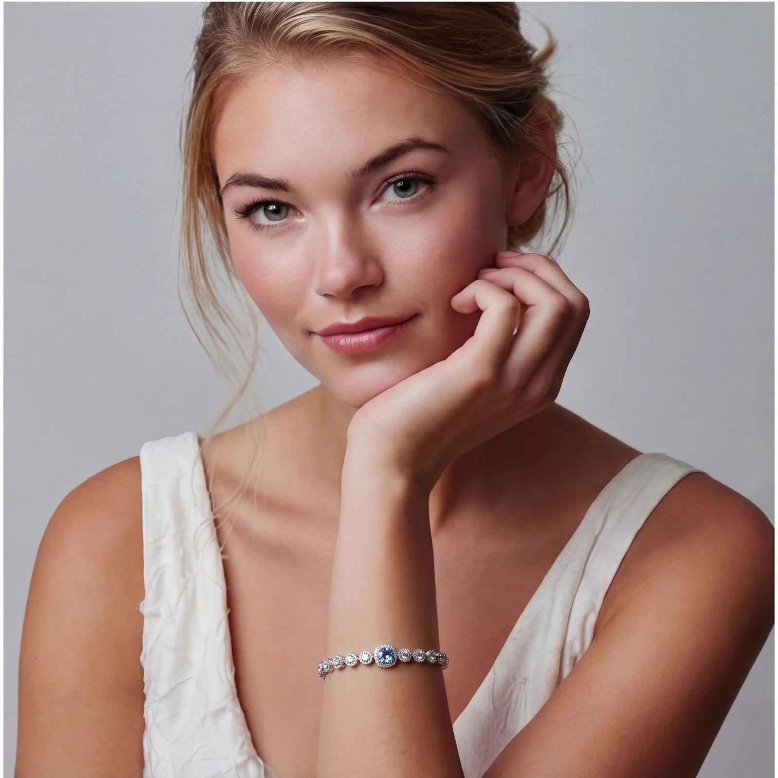 Azure Tennis Bracelet by AlbaLuxe AlbaLuxe