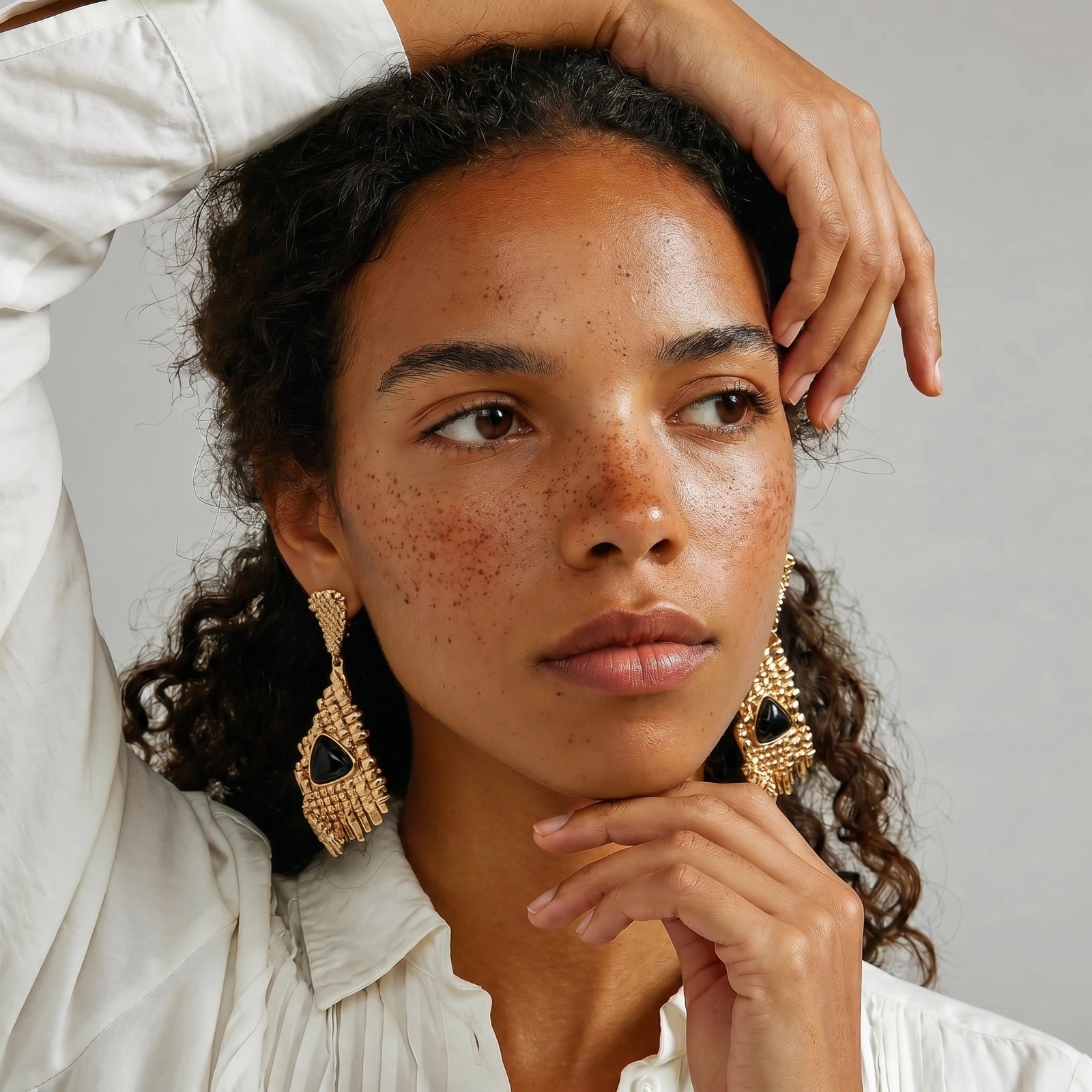 Grid Statement Earrings by AlbaLuxe