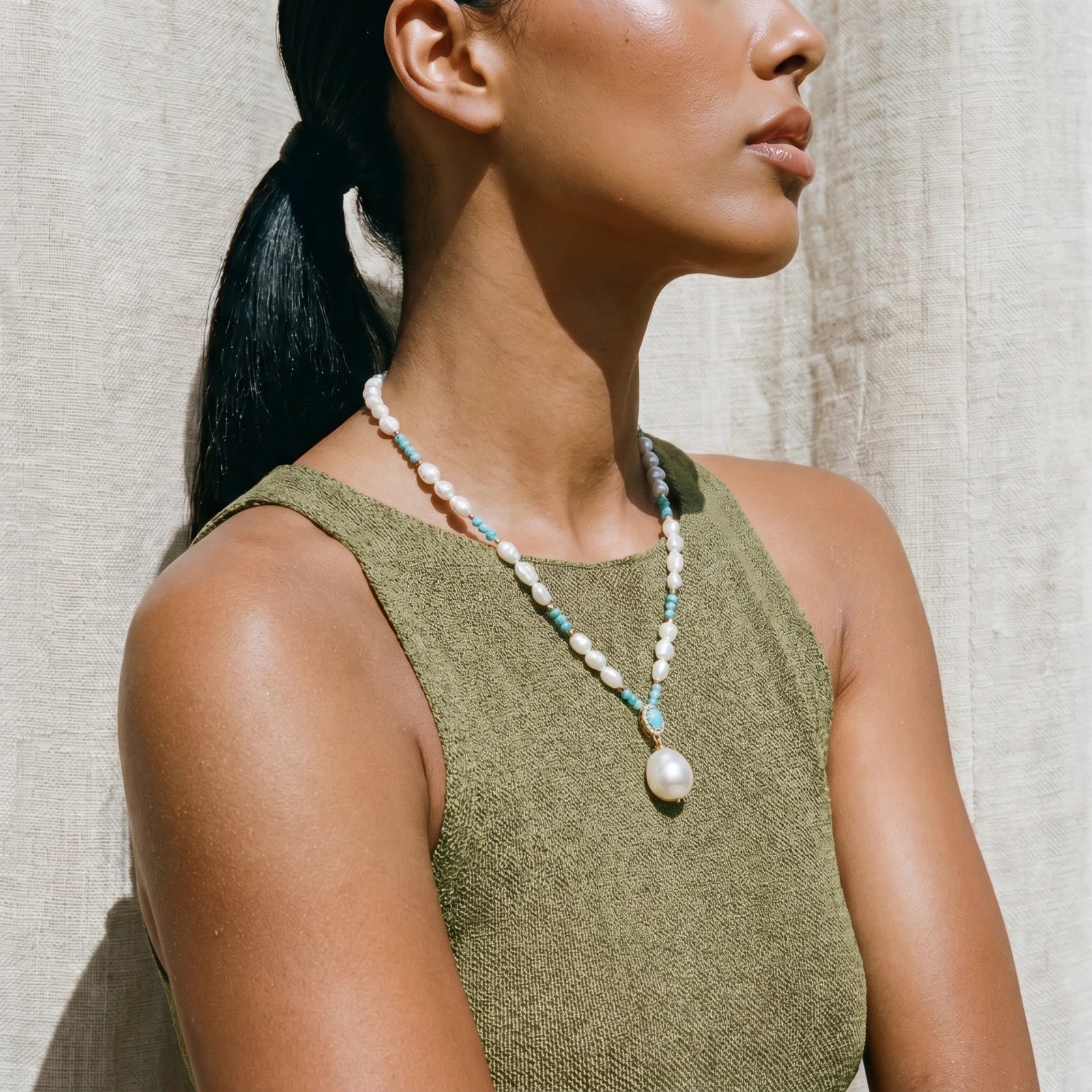 Aqua Bloom Necklace by AlbaLuxe AlbaLuxe