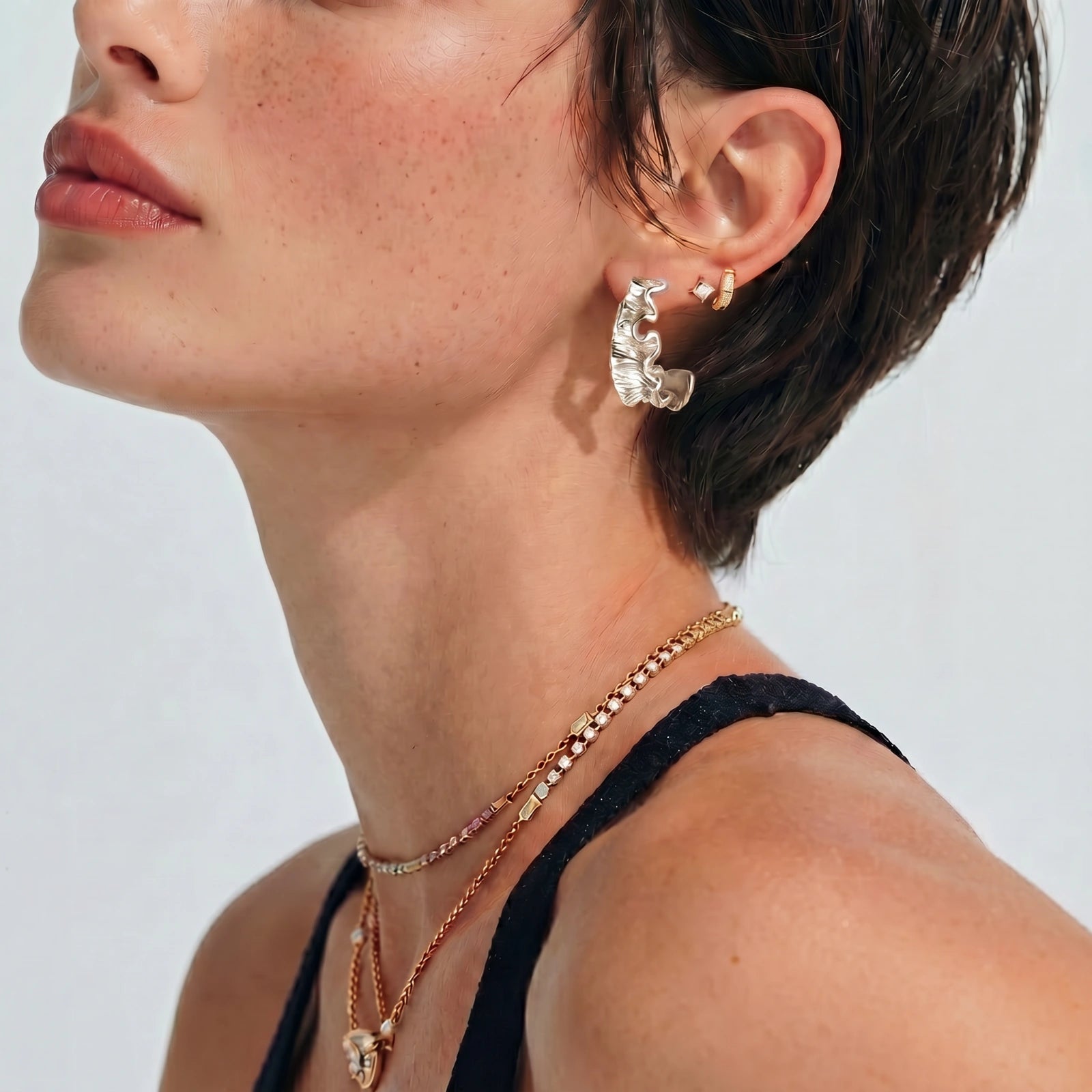 Ripple Wave Hoops by AlbaLuxe