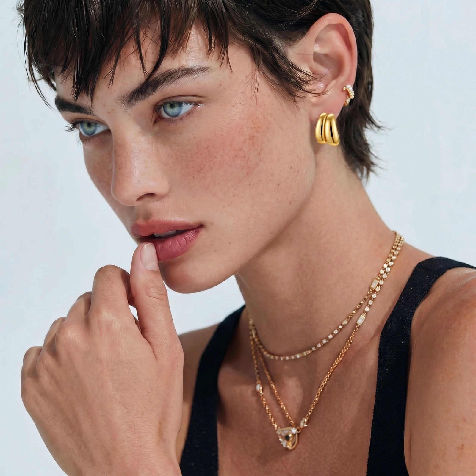 Liquid Gold Sculptural Hoops by AlbaLuxe