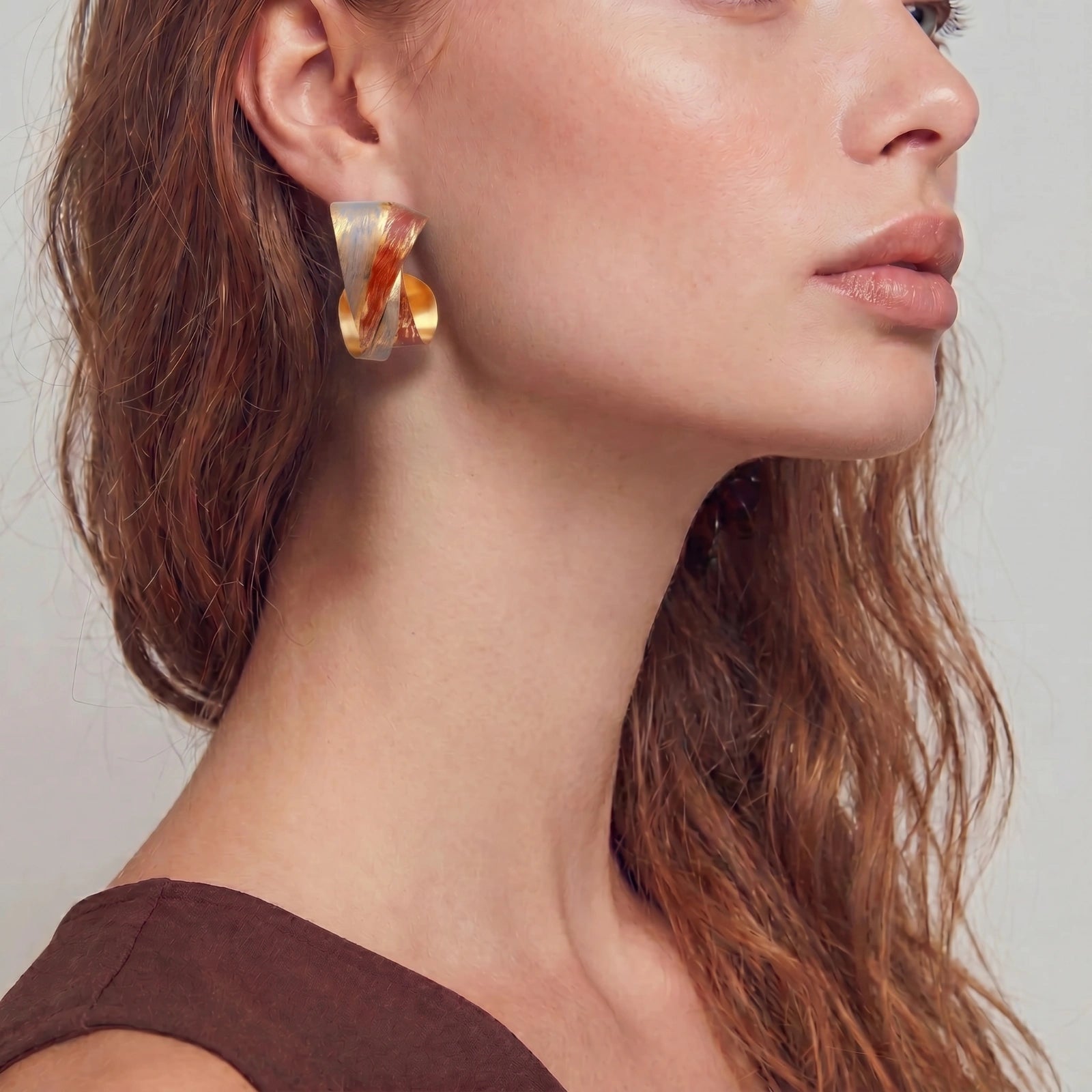 Twisted Flame Hoops by AlbaLuxe