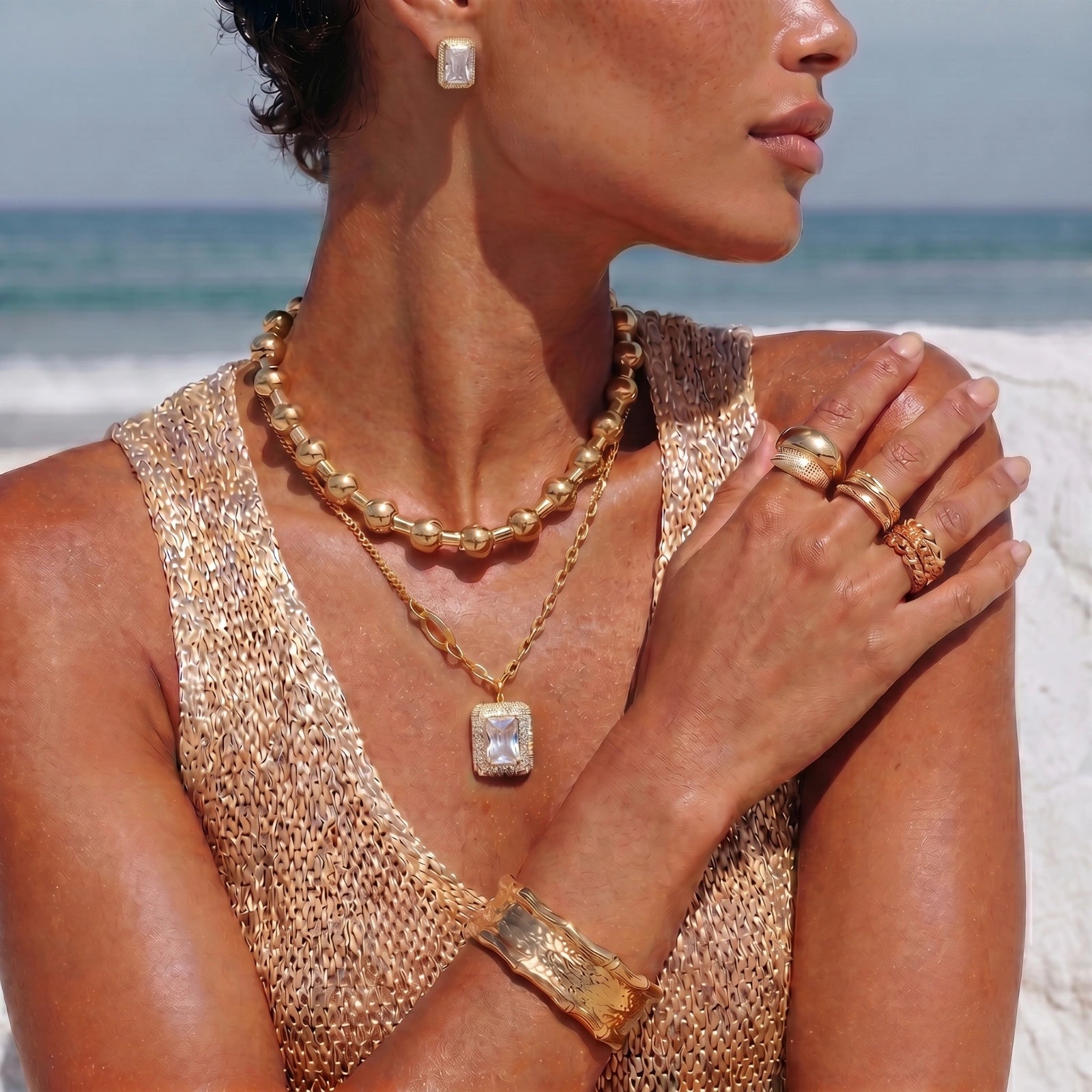 Emerald Cut Halo Set by AlbaLuxe