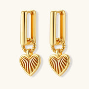 Sunburst Heart Huggie Earrings by AlbaLuxe AlbaLuxe