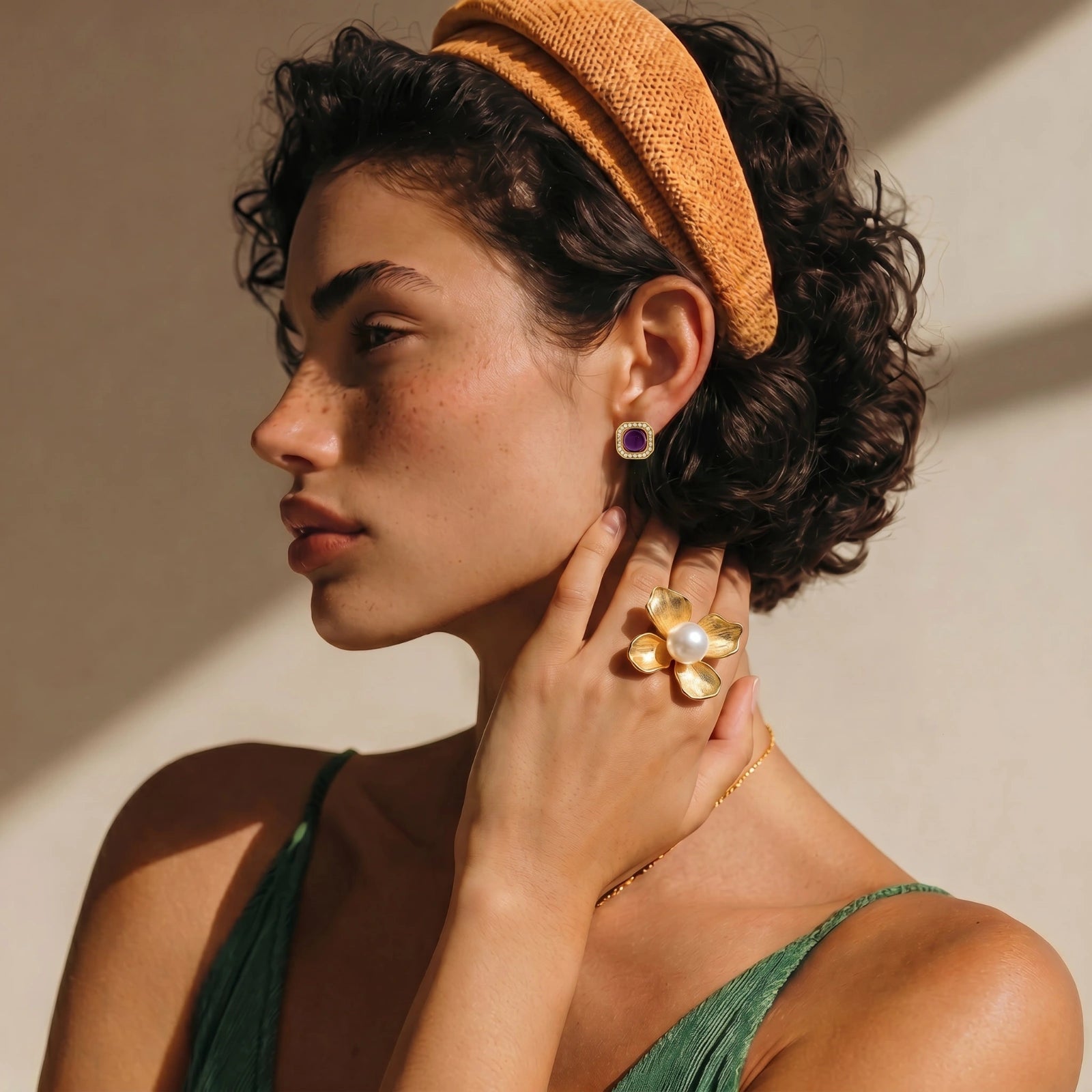 Blooming Pearl Statement Ring by AlbaLuxe