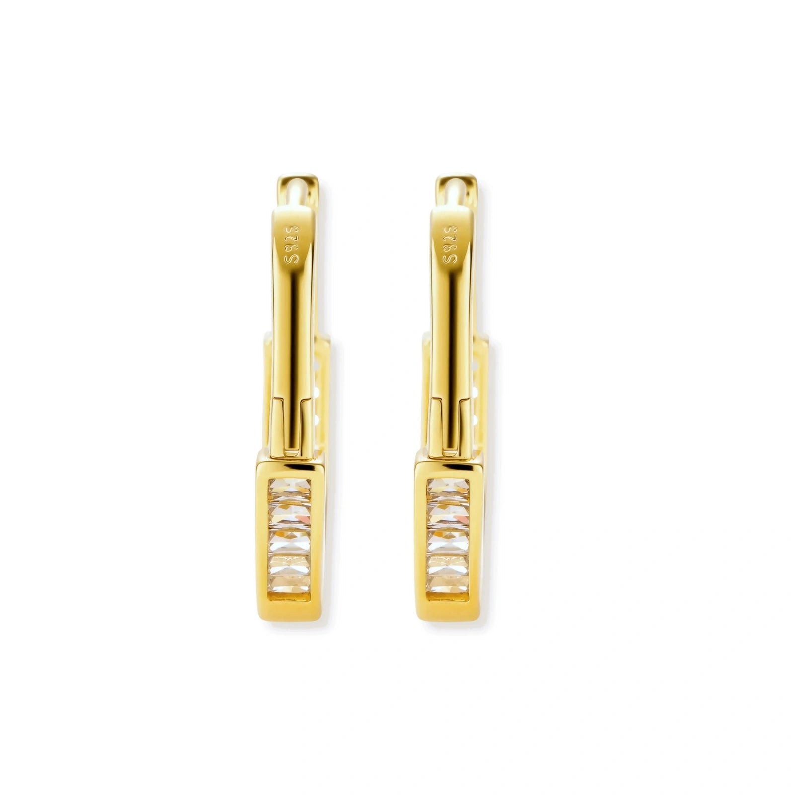 Golden Hour Huggie Hoops by AlbaLuxe - 14K Gold Plated Sterling Silver AlbaLuxe