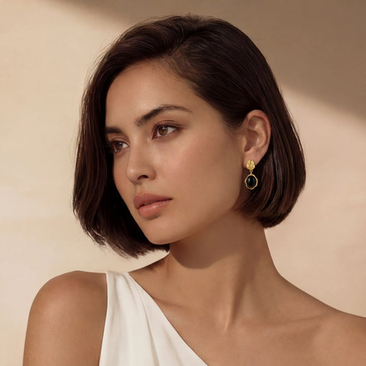 Ripple Drop Agate Earrings AlbaLuxe