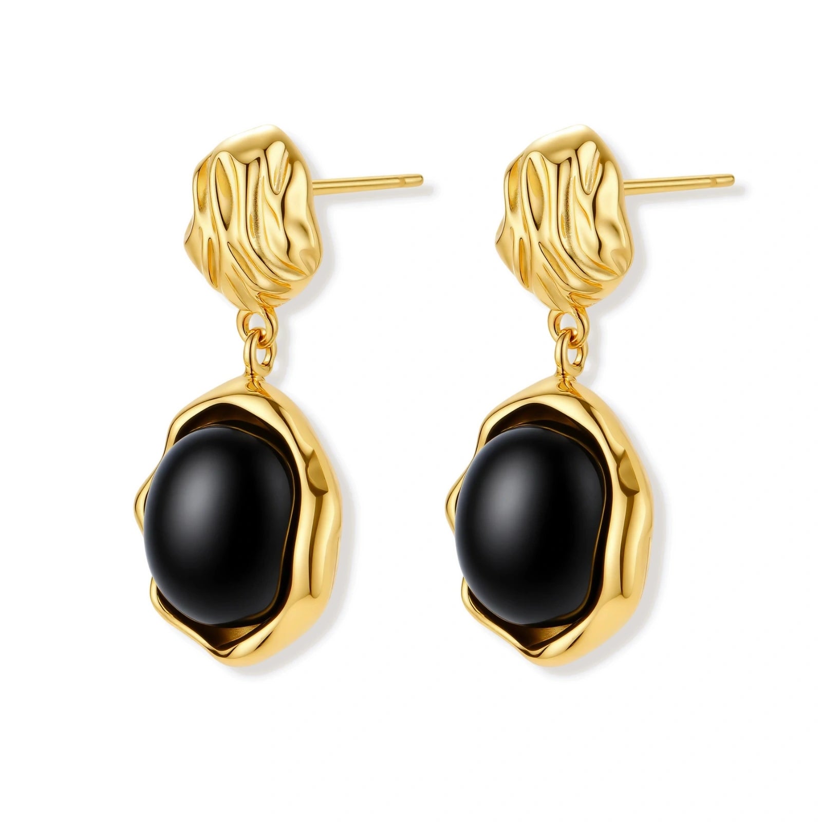 Ripple Drop Agate Earrings AlbaLuxe