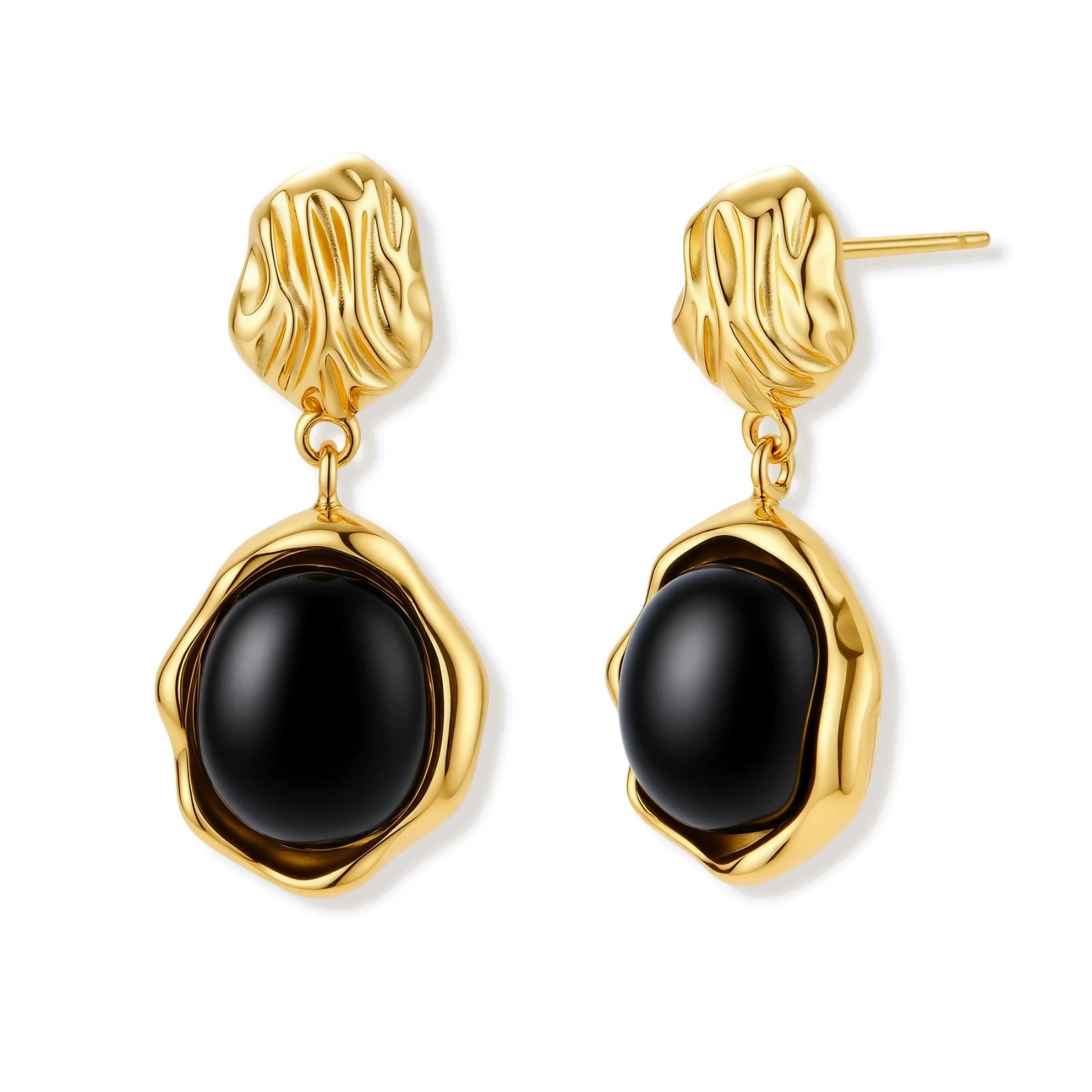 Ripple Drop Agate Earrings AlbaLuxe