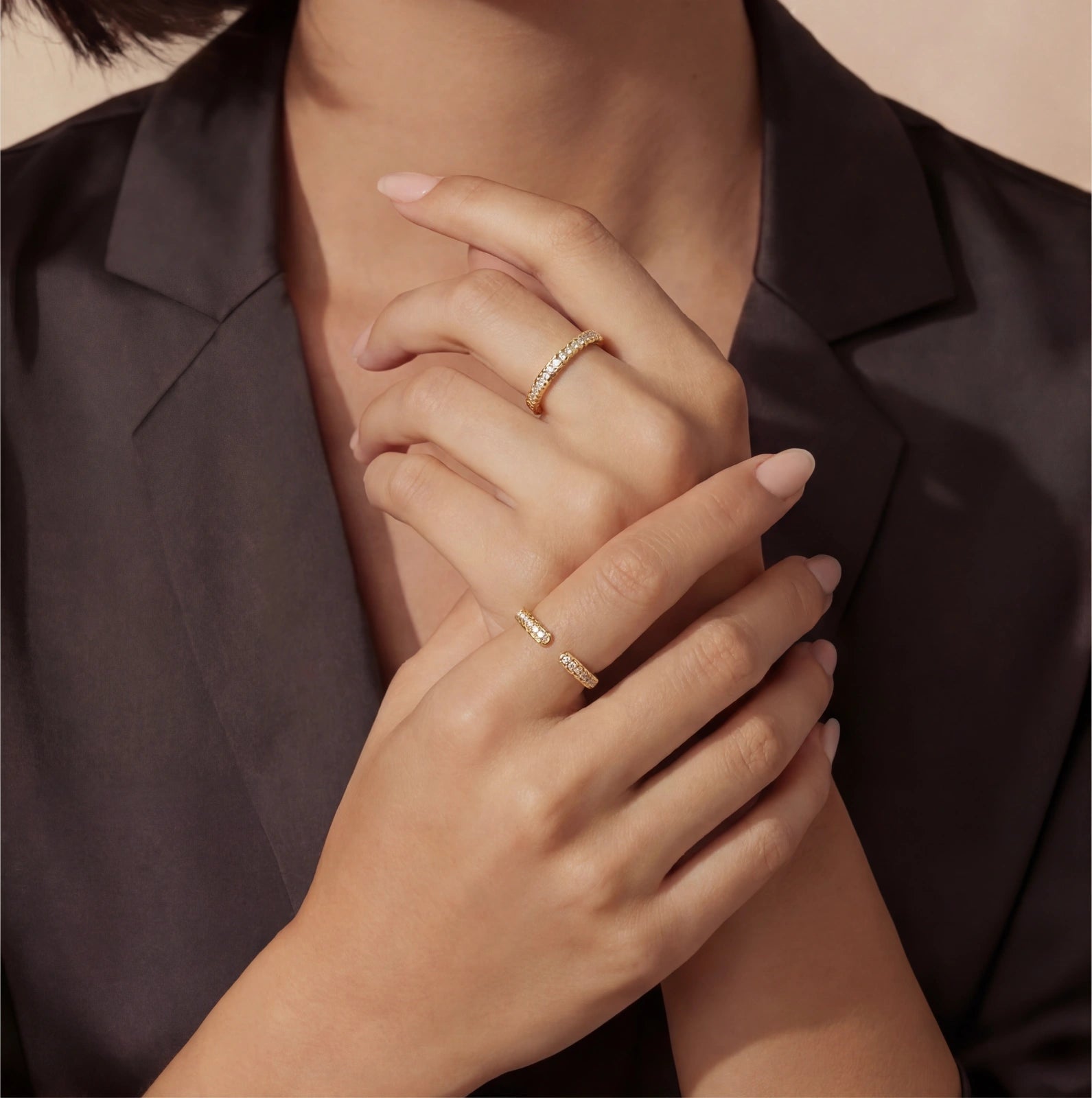 Spark Row Ring by AlbaLuxe AlbaLuxe