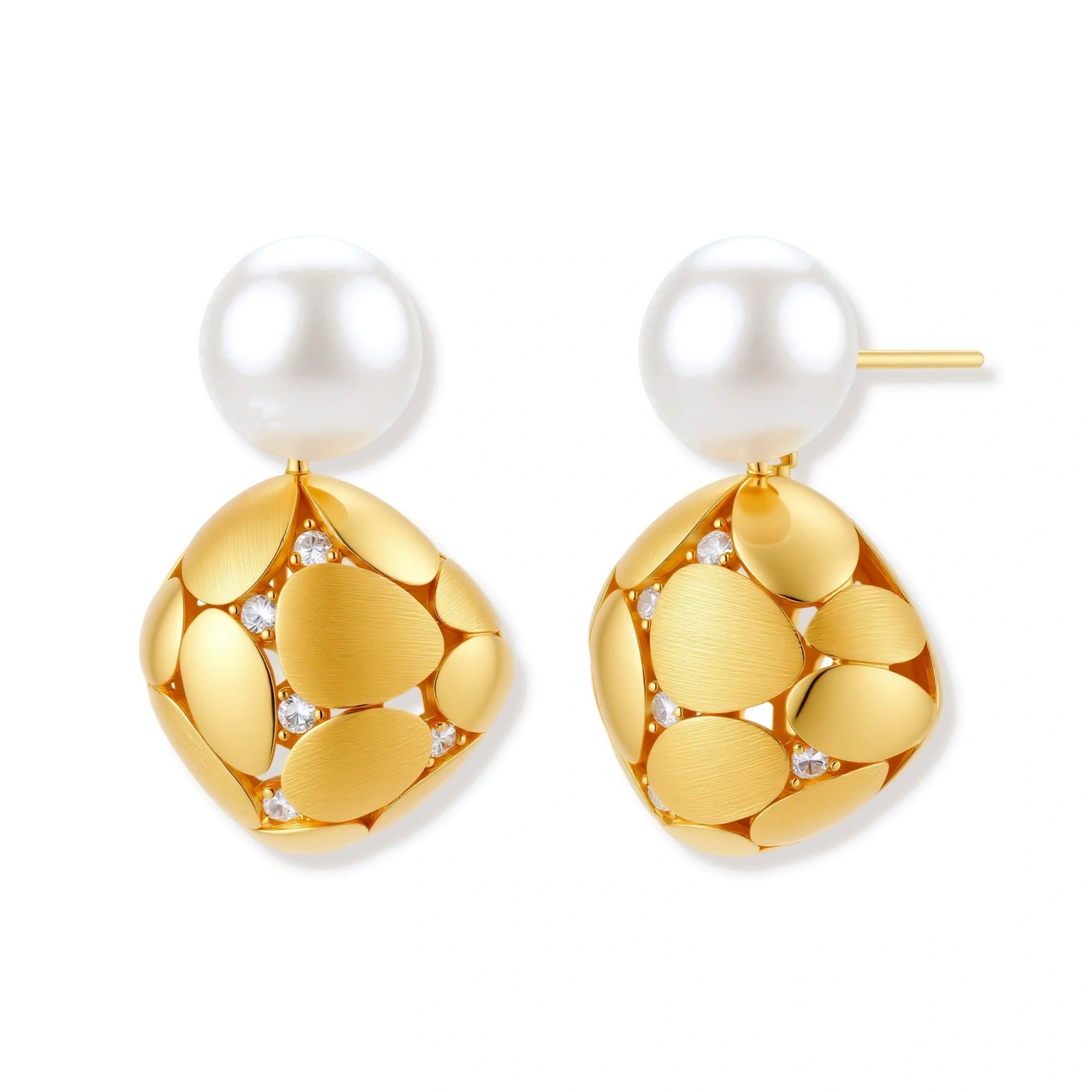 Petal Drop Pearl Earrings by AlbaLuxe AlbaLuxe