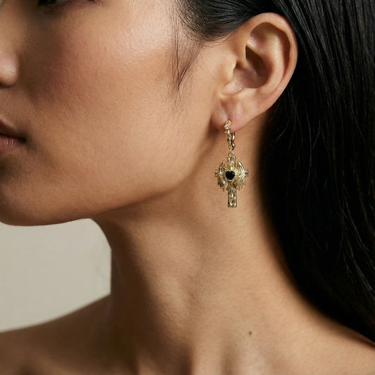 Angel Wings Drop Earrings by AlbaLuxe