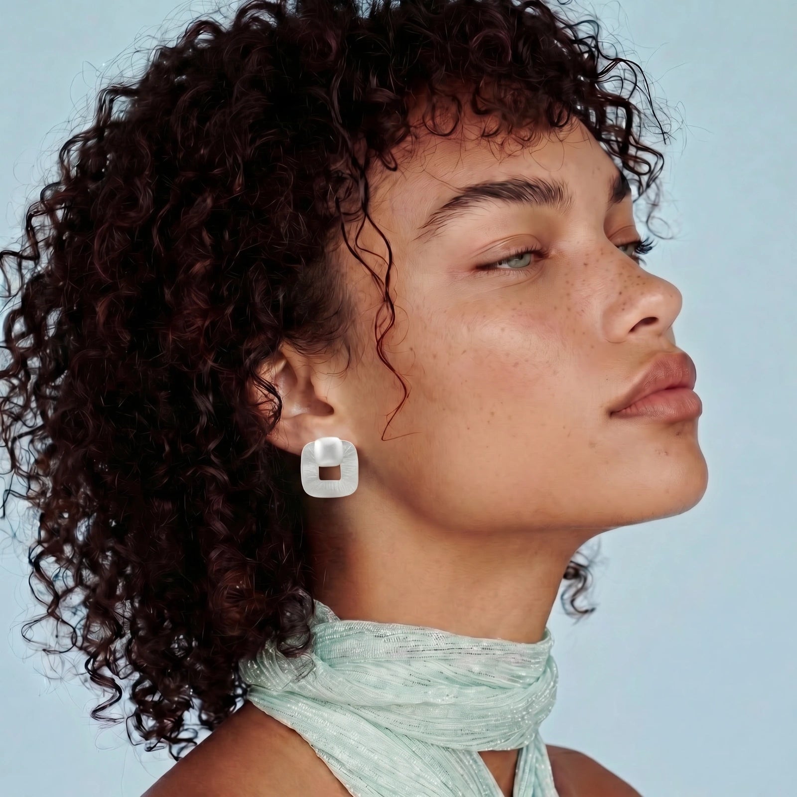 Textured Square Studs by AlbaLuxe AlbaLuxe