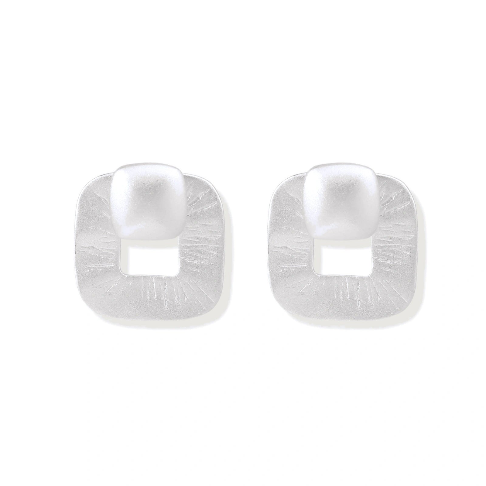 Textured Square Studs by AlbaLuxe AlbaLuxe