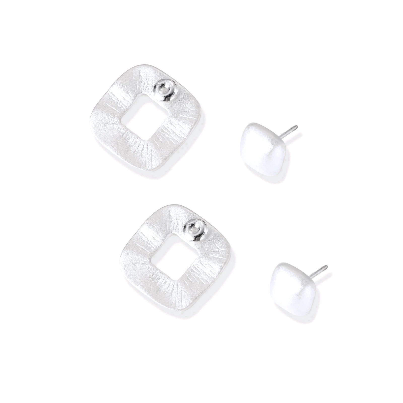 Textured Square Studs by AlbaLuxe AlbaLuxe