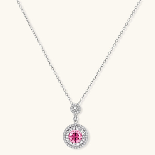 Pink Radiance Halo Necklace by AlbaLuxe AlbaLuxe