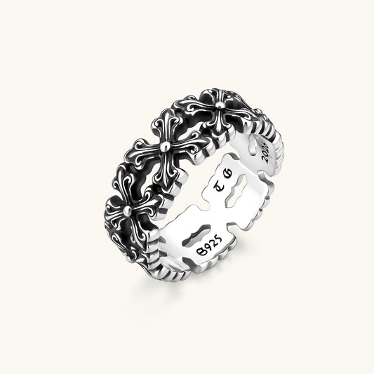 Gothic Cross Band Ring by AlbaLuxe AlbaLuxe