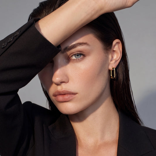 Contrast Hoop Earrings by AlbaLuxe AlbaLuxe