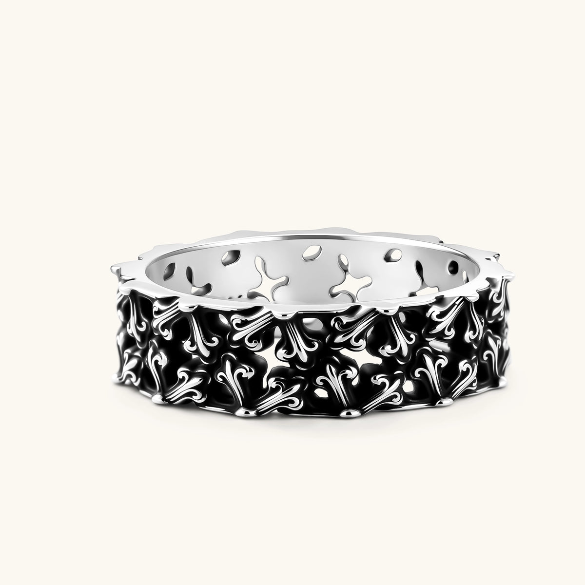 Dark Fleur Band Ring by AlbaLuxe AlbaLuxe